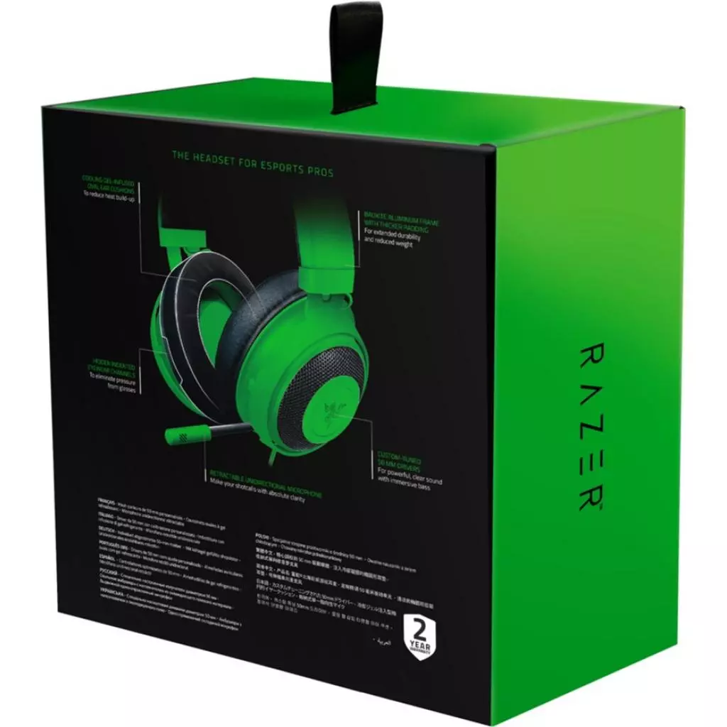 Наушники Razer Kraken Green (RZ04-02830200-R3M1) - 3