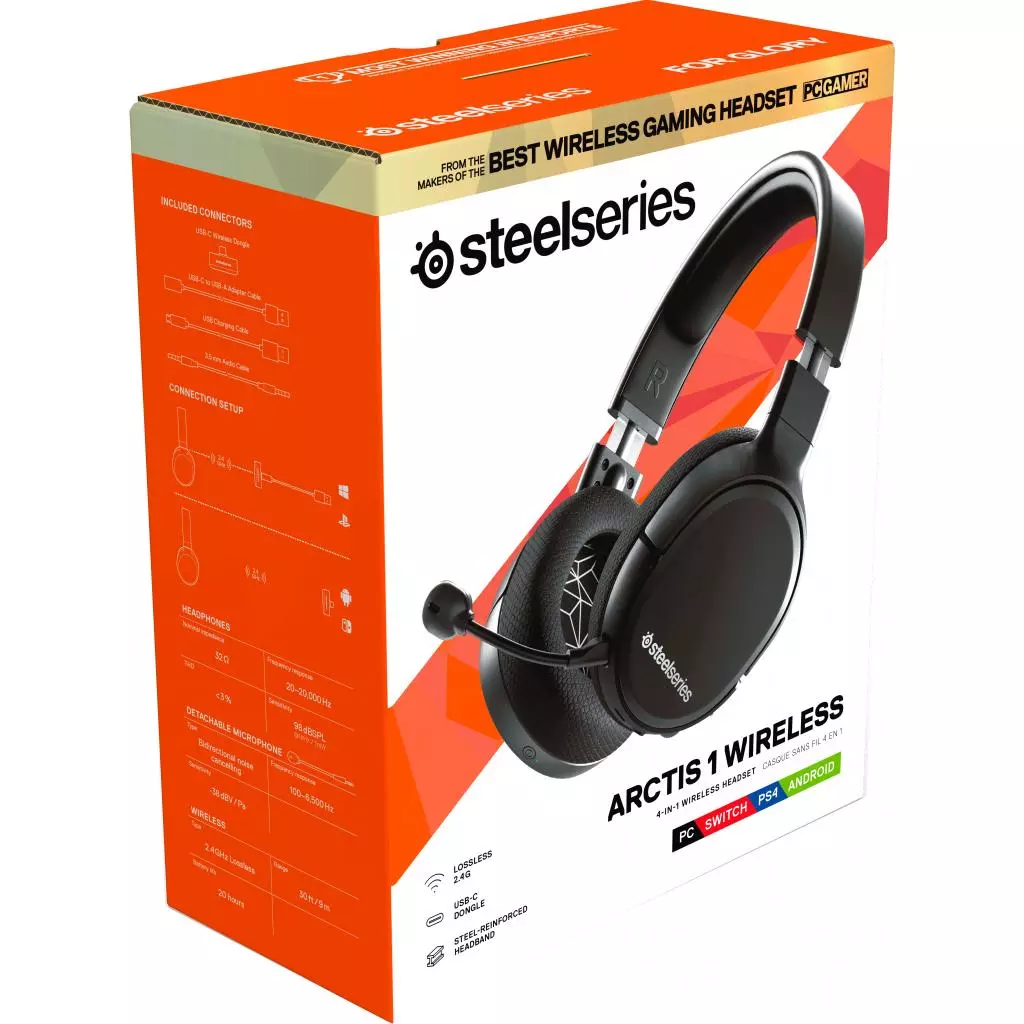 Наушники SteelSeries Arctis 1 Wireless (SS61512) - 3 Наушники SteelSeries Arctis 1 Wireless (SS61512) - 3