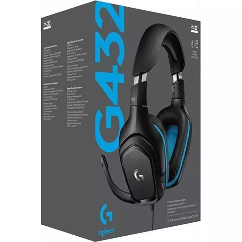 Наушники Logitech G432 7.1 Surround Sound Wired Gaming Headset (981-000770) - 4 Наушники Logitech G432 7.1 Surround Sound Wired Gaming Headset (981-000770) - 4