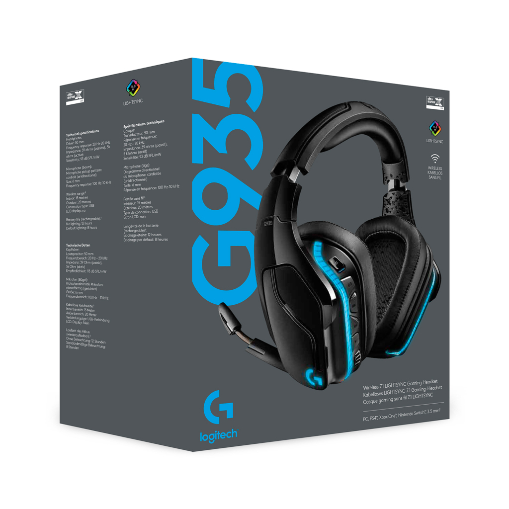 Наушники Logitech G935 Wireless 7.1 Surround Sound LIGHTSYNC Gaming Headset (981-000744) - 10 Наушники Logitech G935 Wireless 7.1 Surround Sound LIGHTSYNC Gaming Headset (981-000744) - 10