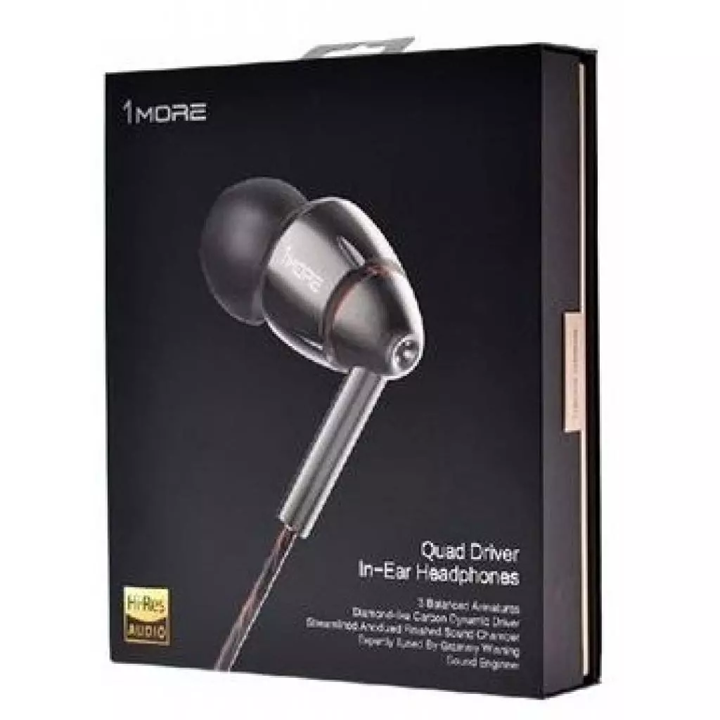 Наушники 1MORE Quad Driver In-Ear Mic Gray (E1010-GRAY) - 4 Наушники 1MORE Quad Driver In-Ear Mic Gray (E1010-GRAY) - 4
