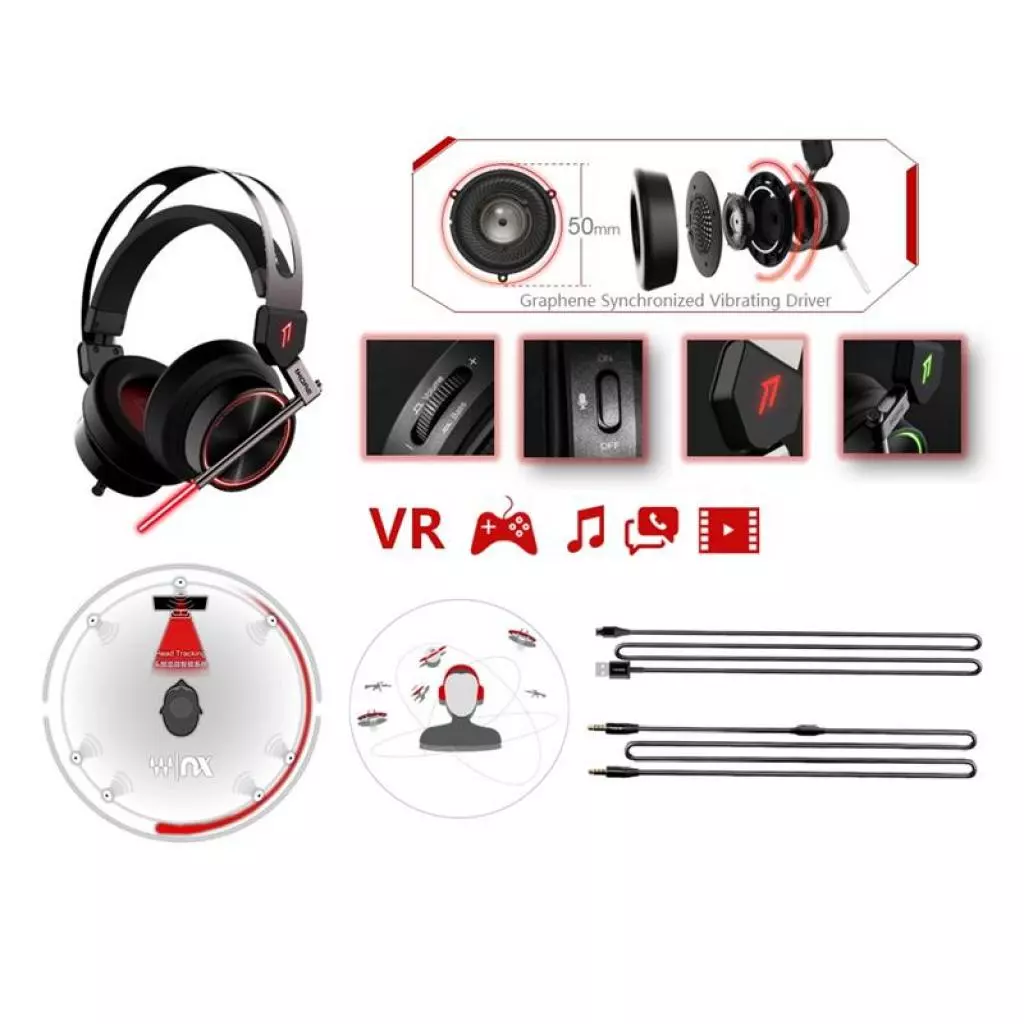 Наушники 1MORE Spearhead VRX Gaming Mic Black (H1006) - 5 Наушники 1MORE Spearhead VRX Gaming Mic Black (H1006) - 5