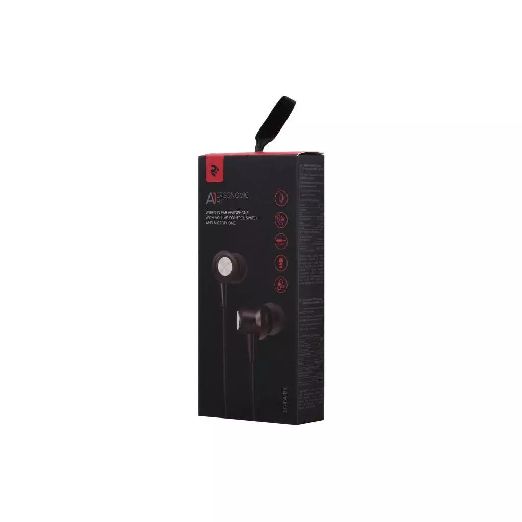 Наушники 2E A1 ErgonomicFit Чорний (2E-IEA1BK) - 2 Наушники 2E A1 ErgonomicFit Чорний (2E-IEA1BK) - 2