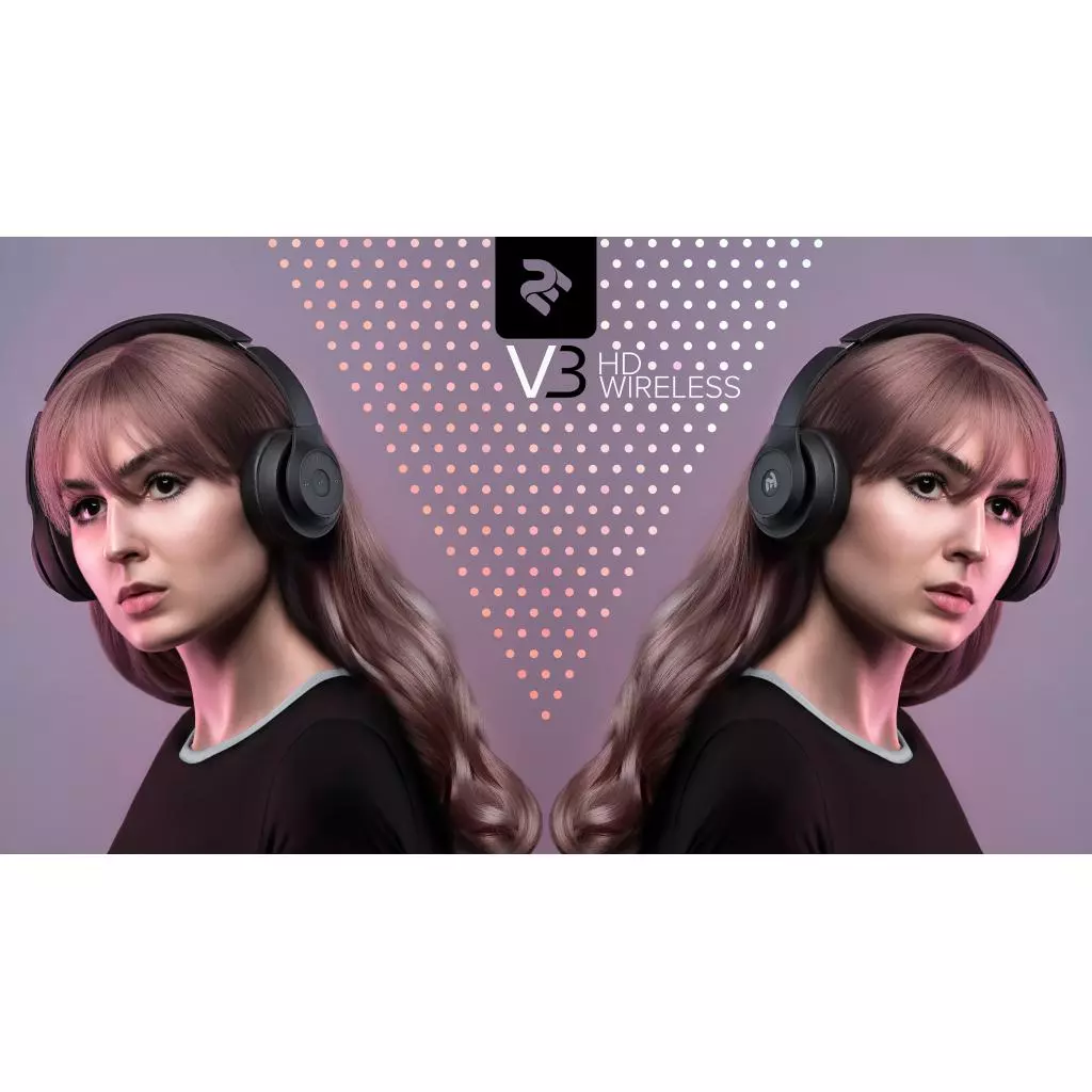 Наушники 2E V3 HD Over Ear Wireless Mic (2E-OEV3WBK) - 9