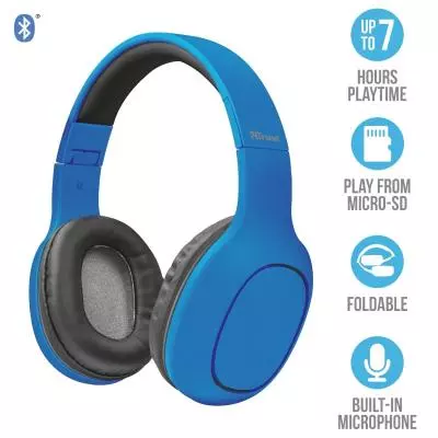 Наушники Trust Dona Wireless Over-Ear Mic Blue (22890) - 7 Наушники Trust Dona Wireless Over-Ear Mic Blue (22890) - 7