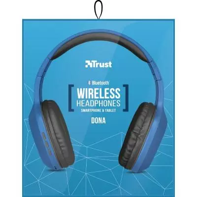 Наушники Trust Dona Wireless Over-Ear Mic Blue (22890) - 9 Наушники Trust Dona Wireless Over-Ear Mic Blue (22890) - 9