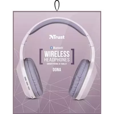 Наушники Trust Dona Wireless Over-Ear Mic Pink (22889) - 8 Наушники Trust Dona Wireless Over-Ear Mic Pink (22889) - 8