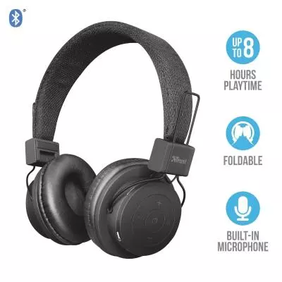 Наушники Trust Leva Wireless Over-Ear Mic Black (21754) - 4 Наушники Trust Leva Wireless Over-Ear Mic Black (21754) - 4