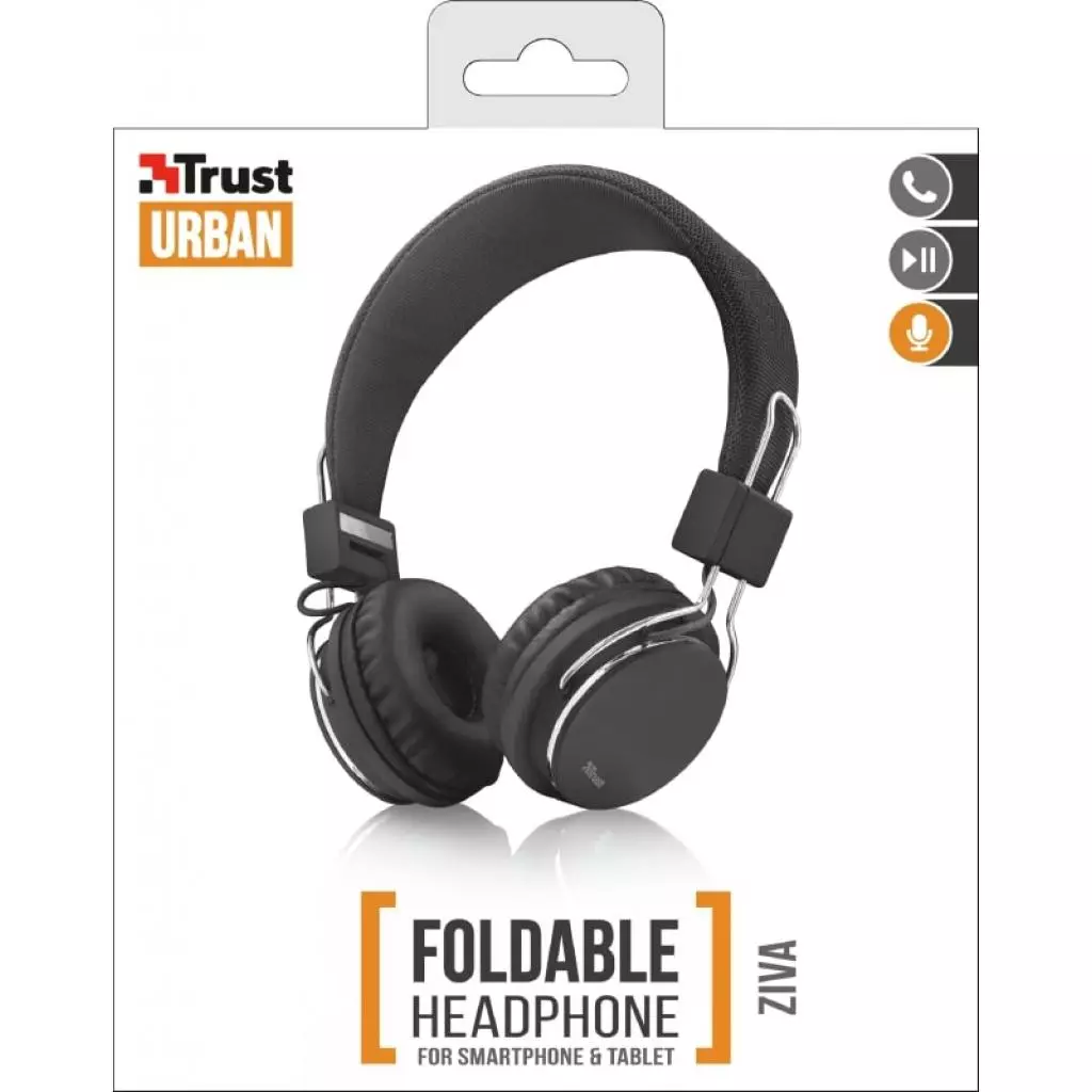 Наушники Trust Ziva On-Ear Mic Black (21821) - 4 Наушники Trust Ziva On-Ear Mic Black (21821) - 4