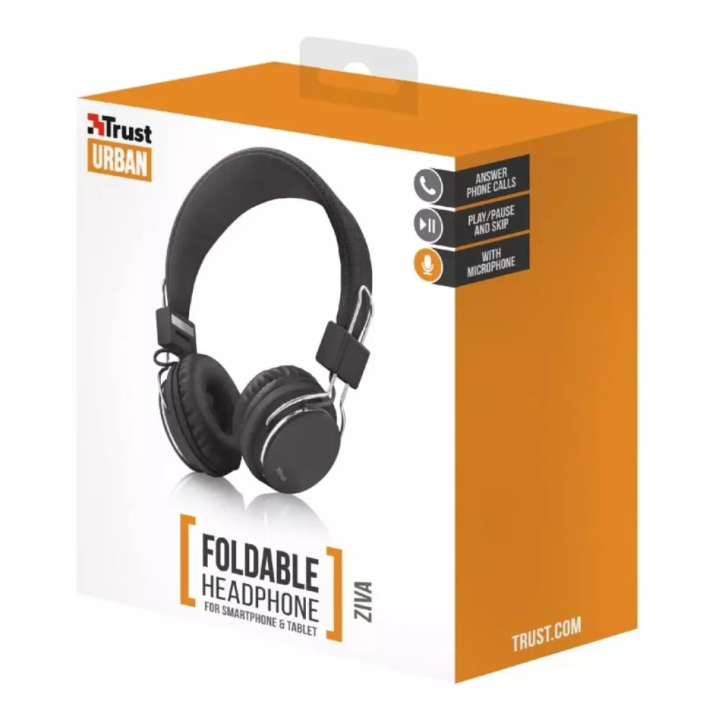 Наушники Trust Ziva On-Ear Mic Black (21821) - 5 Наушники Trust Ziva On-Ear Mic Black (21821) - 5