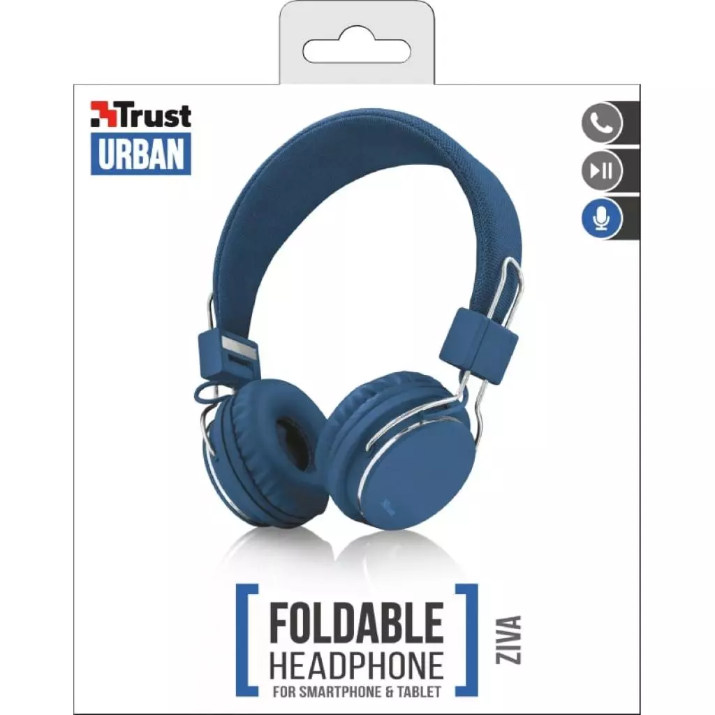Наушники Trust Ziva On-Ear Mic Blue (21823) - 6
