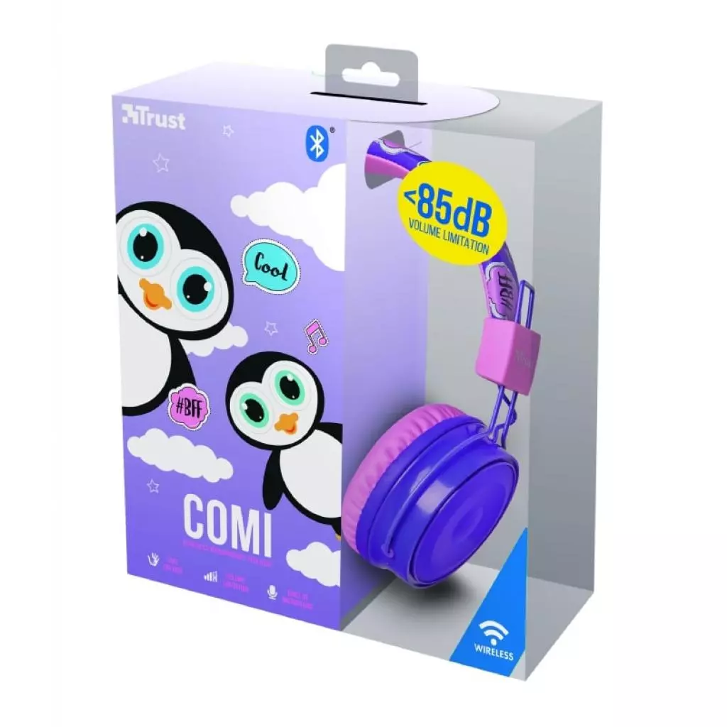 Наушники Trust Comi Kids Over-Ear Purple (23129) - 5 Наушники Trust Comi Kids Over-Ear Purple (23129) - 5