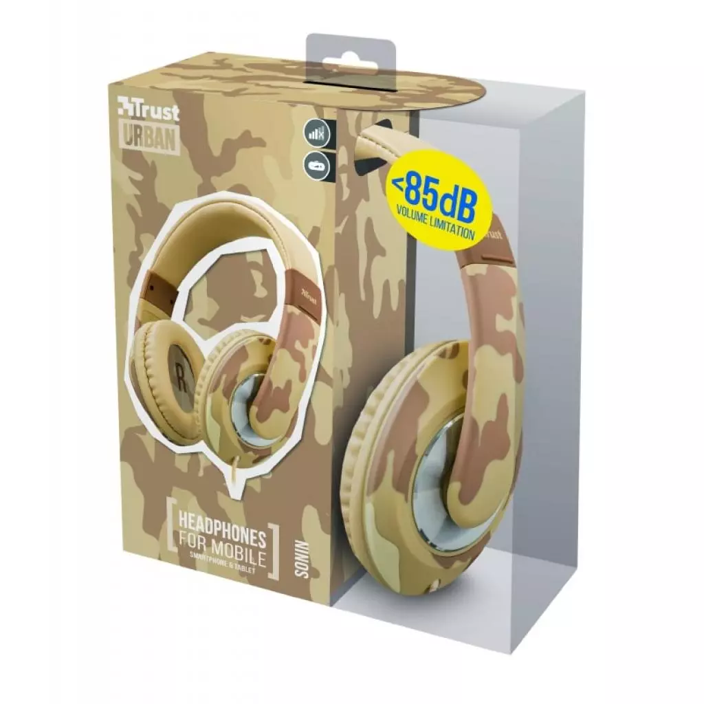 Наушники Trust Sonin Kids Over-Ear Desert Camo (22204) - 6 Наушники Trust Sonin Kids Over-Ear Desert Camo (22204) - 6