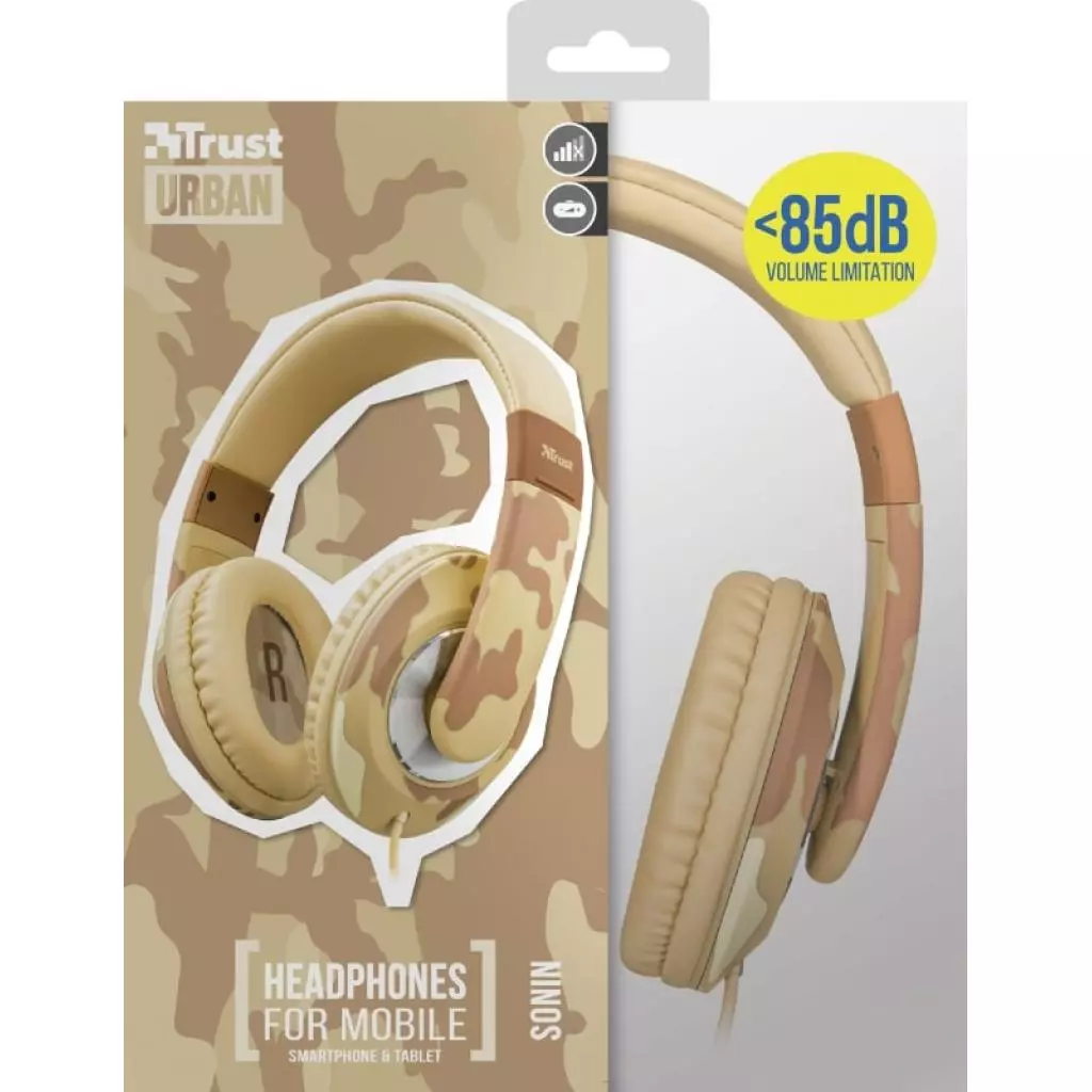 Наушники Trust Sonin Kids Over-Ear Desert Camo (22204) - 7 Наушники Trust Sonin Kids Over-Ear Desert Camo (22204) - 7