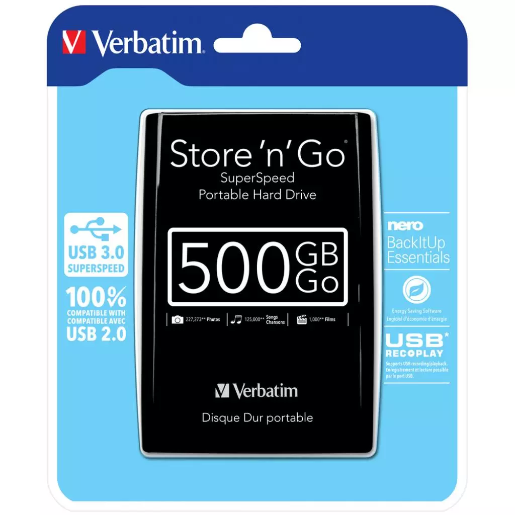 Внешний жесткий диск 2.5" 500GB Verbatim (53029) - 4