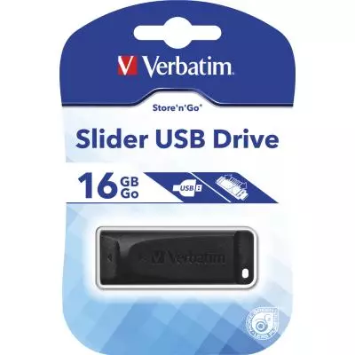 USB флеш накопитель Verbatim 16GB Slider Black USB 2.0 (98696) - 4 USB флеш накопитель Verbatim 16GB Slider Black USB 2.0 (98696) - 4