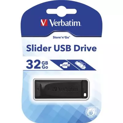 USB флеш накопитель Verbatim 32GB Slider Black USB 2.0 (98697) - 4 USB флеш накопитель Verbatim 32GB Slider Black USB 2.0 (98697) - 4