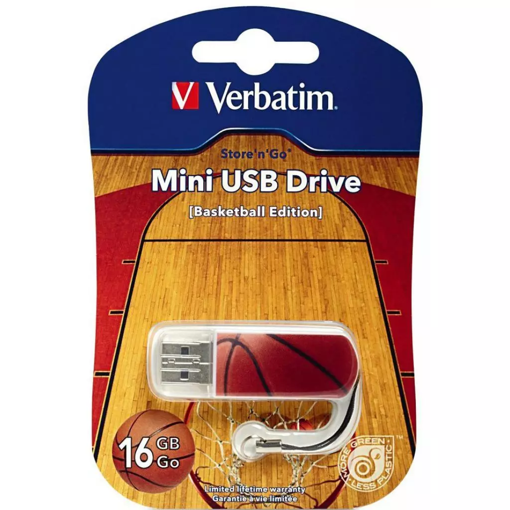 USB флеш накопитель Verbatim 16GB Store'n'go mini basketball USB 2.0 (98679) - 2 USB флеш накопитель Verbatim 16GB Store'n'go mini basketball USB 2.0 (98679) - 2