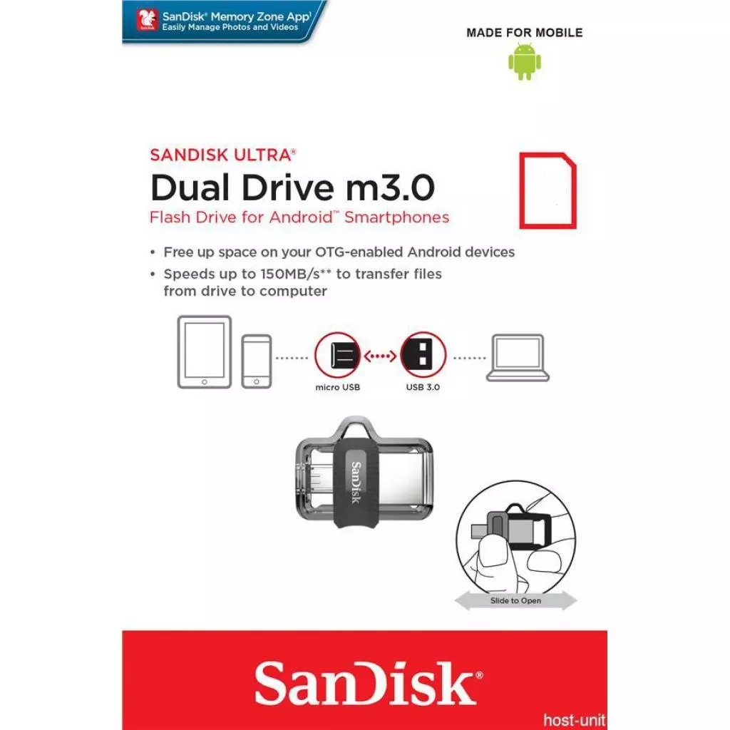 USB флеш накопитель SanDisk 16GB Ultra Dual Black USB 3.0 OTG (SDDD3-016G-G46) - 6 USB флеш накопитель SanDisk 16GB Ultra Dual Black USB 3.0 OTG (SDDD3-016G-G46) - 6