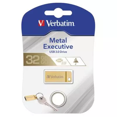 USB флеш накопитель Verbatim 32GB Metal Executive Gold USB 3.0 (99105) - 3 USB флеш накопитель Verbatim 32GB Metal Executive Gold USB 3.0 (99105) - 3