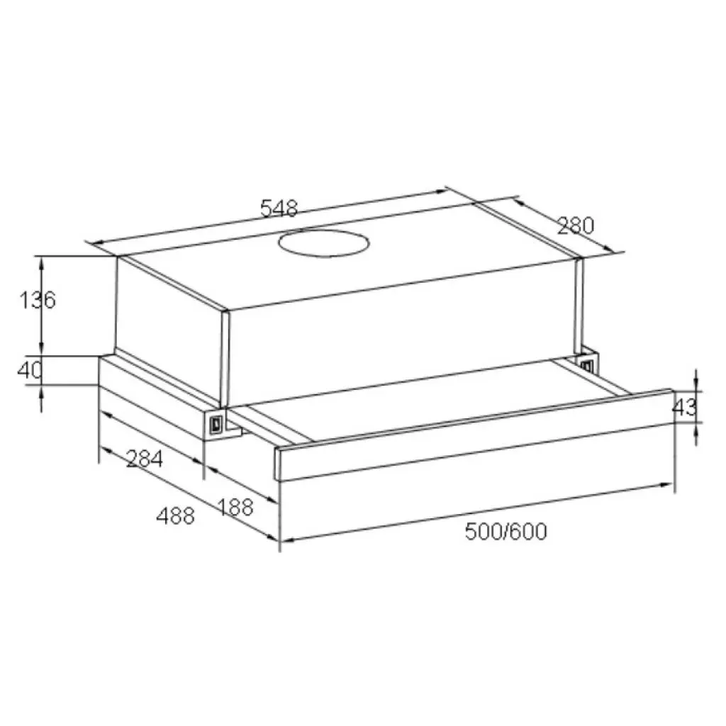 Вытяжка кухонная Liberty Slide 265 BTL - 1 Вытяжка кухонная Liberty Slide 265 BTL - 1