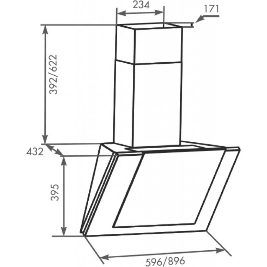 Вытяжка кухонная Eleyus Titan A 750 LED SMD 60 WH - 3 Вытяжка кухонная Eleyus Titan A 750 LED SMD 60 WH - 3