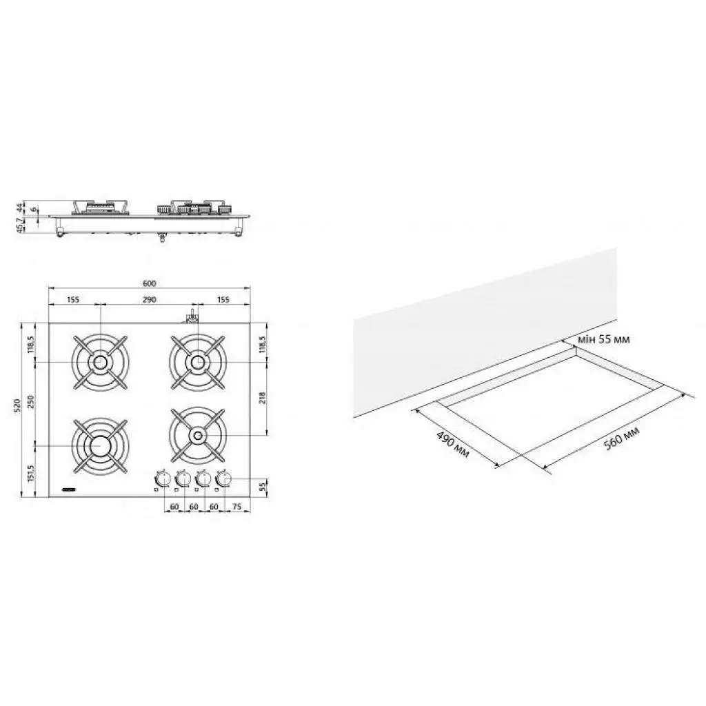 Варочная поверхность Eleyus ASTRA BL E - 3 Варочная поверхность Eleyus ASTRA BL E - 3