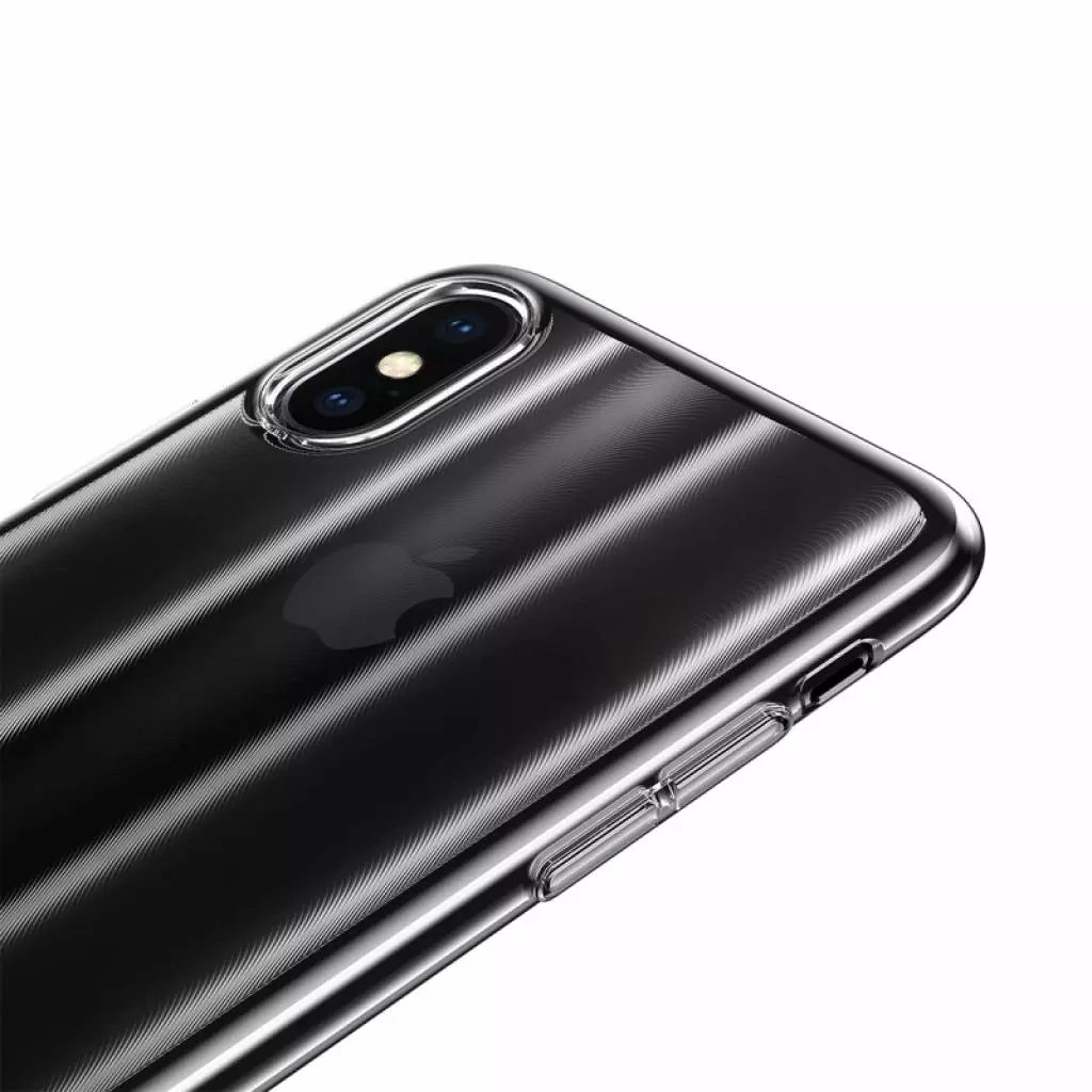 Чехол для моб. телефона Baseus Aurora для iPhone X, Transparent Black (WIAPIPHX-JG01) - 5