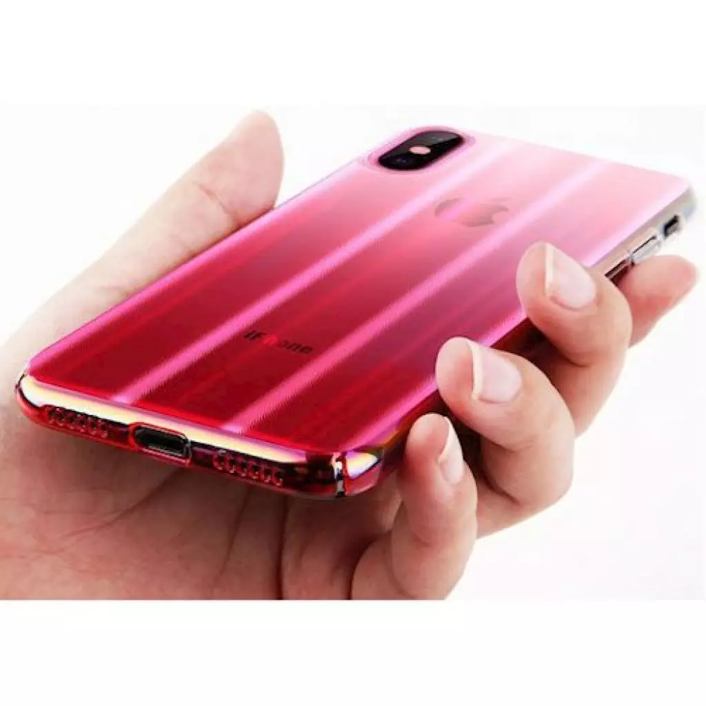 Чехол для моб. телефона Baseus Aurora для iPhone X, Transparent Pink (WIAPIPHX-JG04) - 2 Чехол для моб. телефона Baseus Aurora для iPhone X, Transparent Pink (WIAPIPHX-JG04) - 2