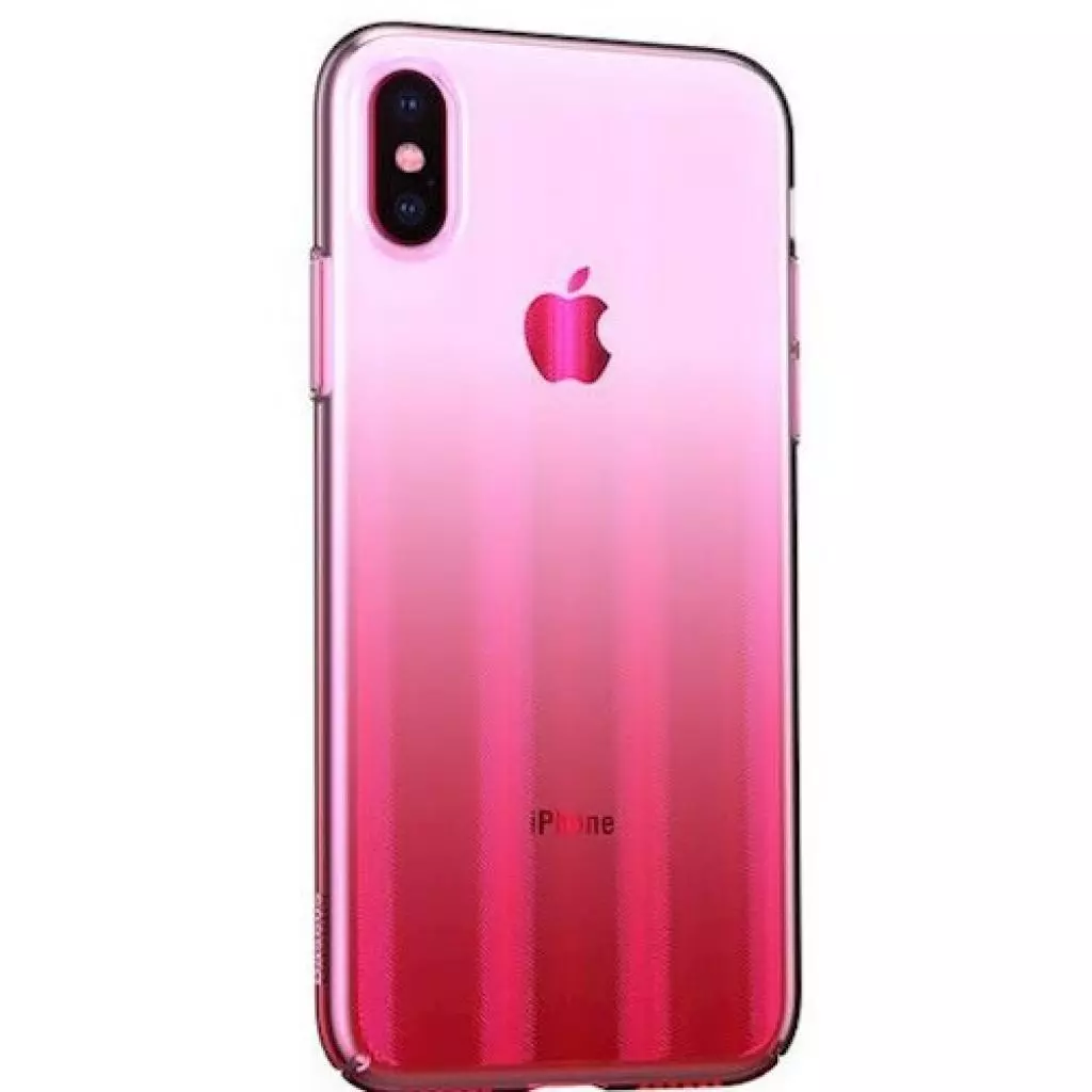 Чехол для моб. телефона Baseus Aurora для iPhone X, Transparent Pink (WIAPIPHX-JG04)