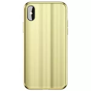 Чехол для моб. телефона Baseus Glass Sparkling для iPhone X, Gold (WIAPIPHX-KI0V)