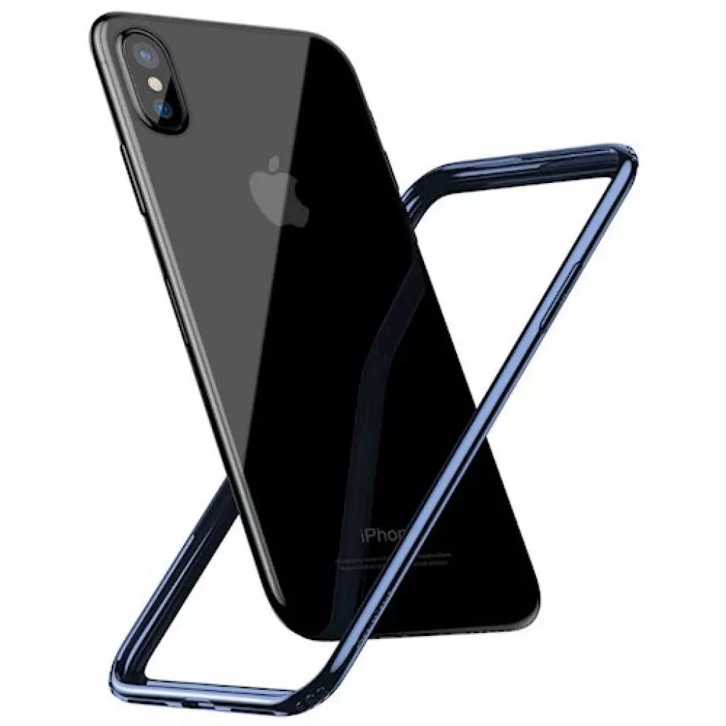 Чехол для моб. телефона Baseus Hard And Soft Border для iPhone X, Dark blue (FRAPIPHX-15) - 2