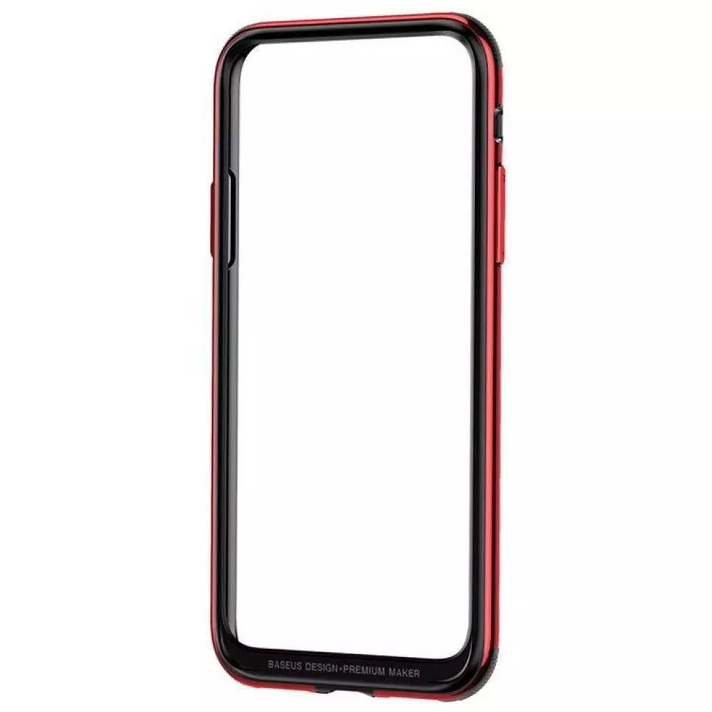 Чехол для моб. телефона Baseus Platinum Metal Border для iPhone X Red (FRAPIPHX-B09)