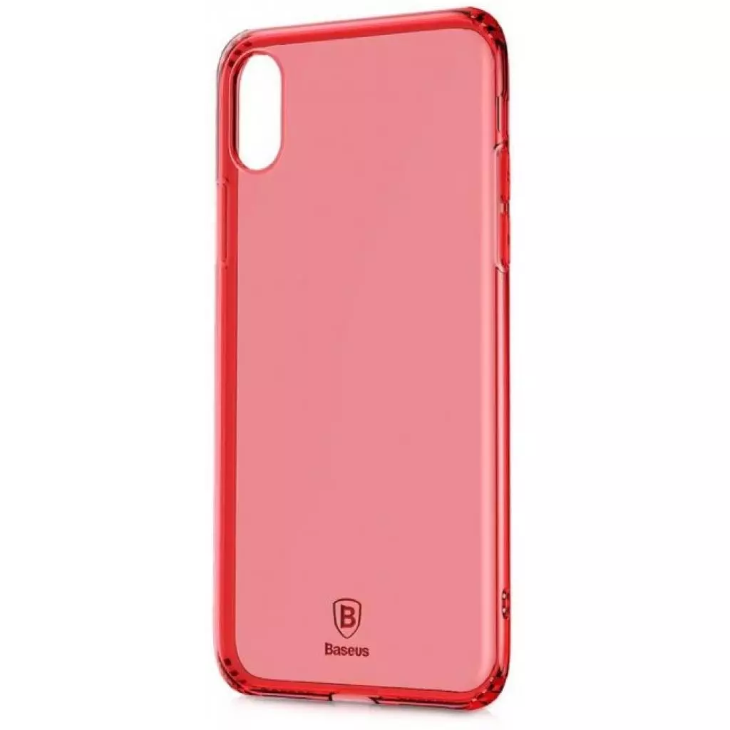 Чехол для моб. телефона Baseus Simple Series Anti-Fall для iPhone X, Transparent Red (ARAPIPHX-C09)