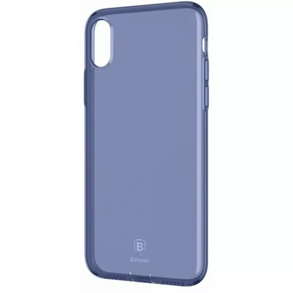 Чехол для моб. телефона Baseus Simple Series Pluggy для iPhone X, Transparent Blue (ARAPIPHX-A03)