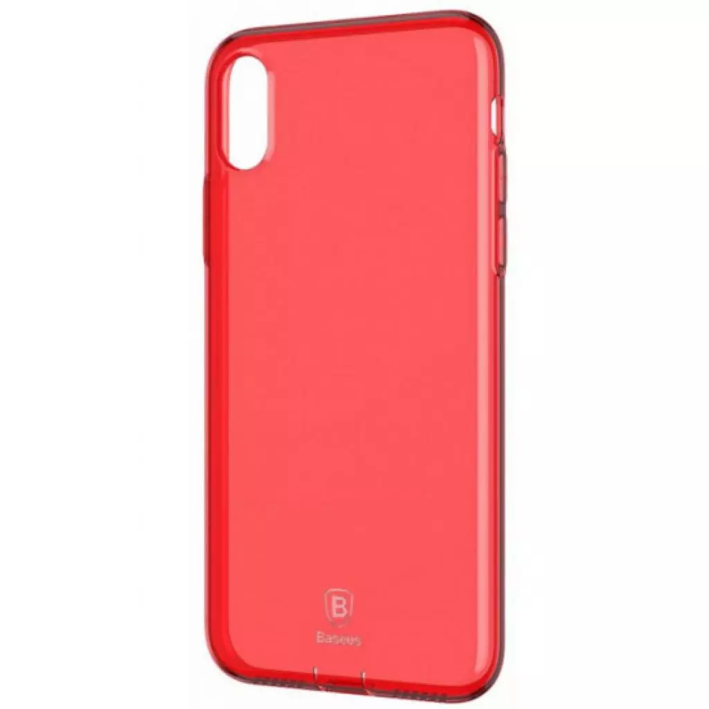 Чехол для моб. телефона Baseus Simple Series Pluggy для iPhone X, Transparent Red (ARAPIPHX-A09) - 1 Чехол для моб. телефона Baseus Simple Series Pluggy для iPhone X, Transparent Red (ARAPIPHX-A09) - 1