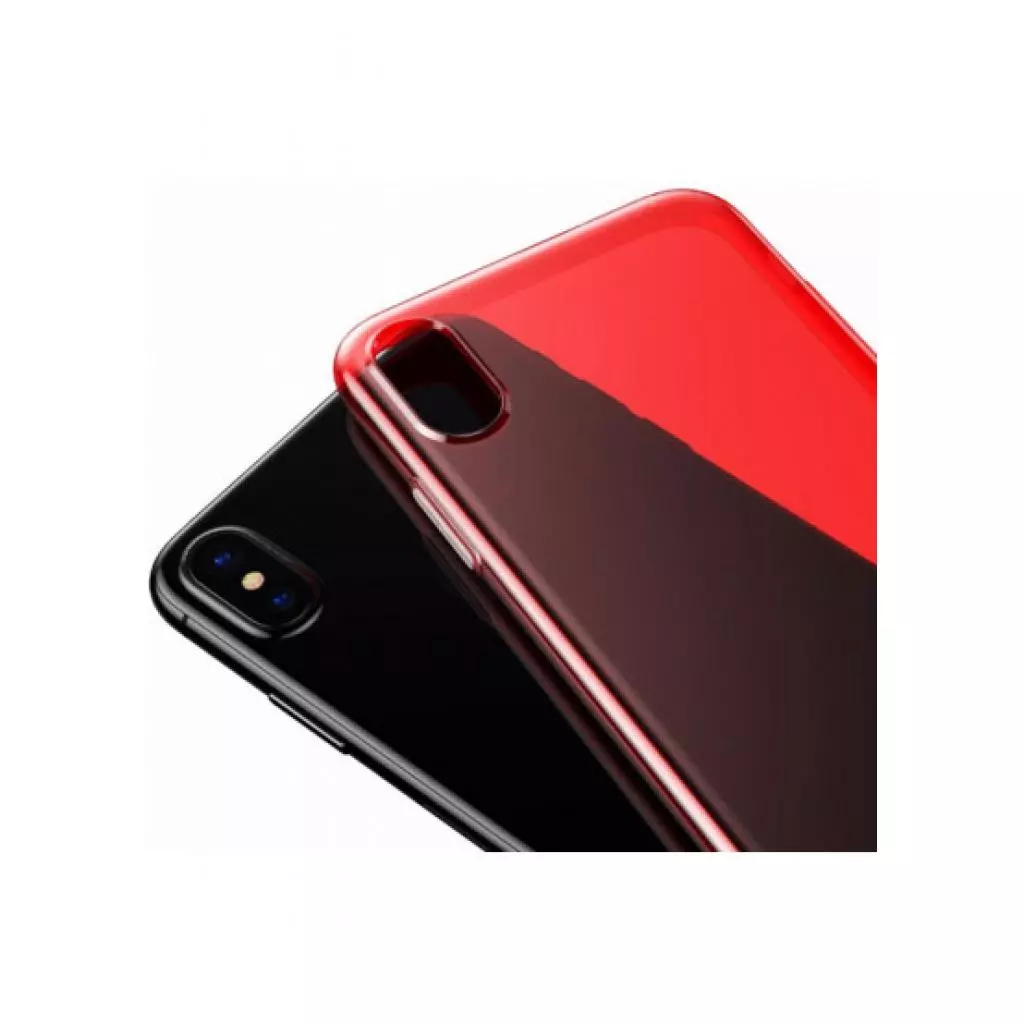 Чехол для моб. телефона Baseus Simple Series Pluggy для iPhone X, Transparent Red (ARAPIPHX-A09) - 2 Чехол для моб. телефона Baseus Simple Series Pluggy для iPhone X, Transparent Red (ARAPIPHX-A09) - 2