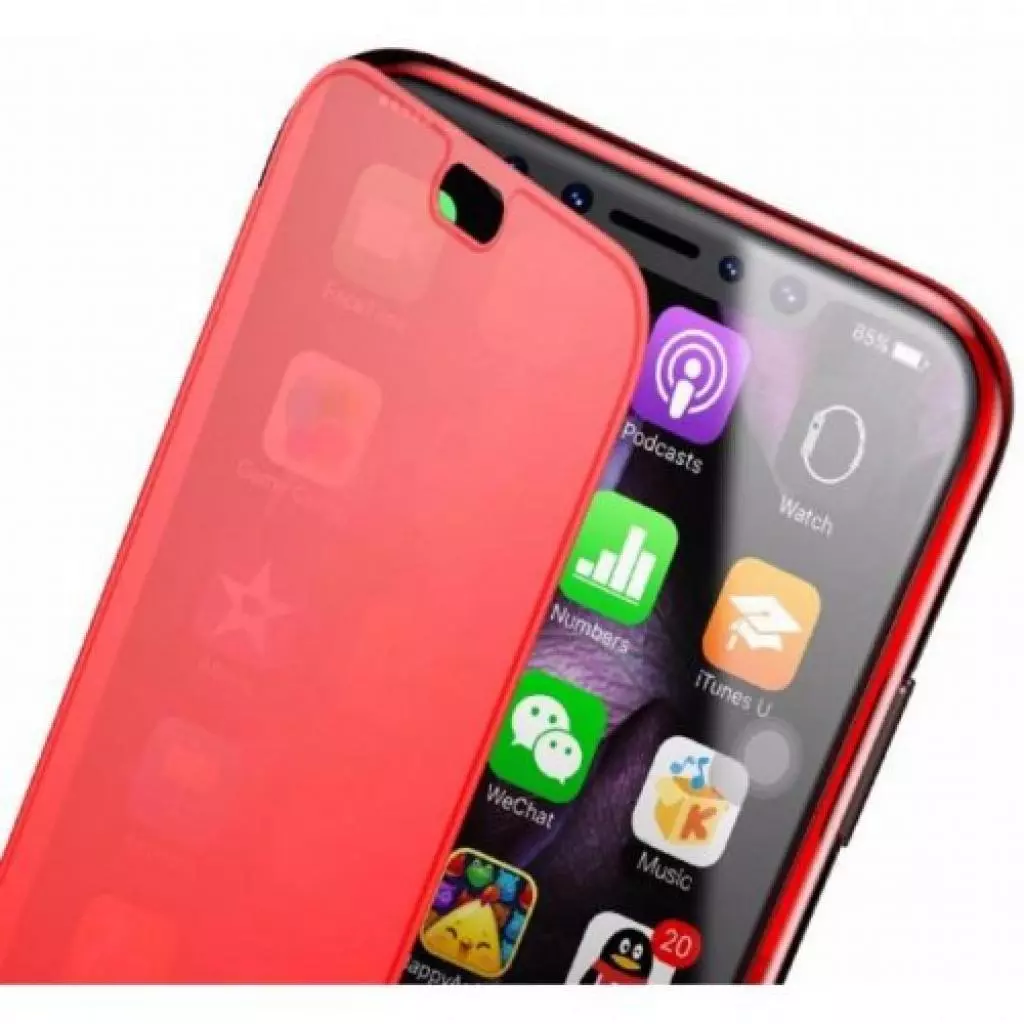 Чехол для моб. телефона Baseus Touchable для iPhone X, Red (WIAPIPHX-TS09) - 4 Чехол для моб. телефона Baseus Touchable для iPhone X, Red (WIAPIPHX-TS09) - 4