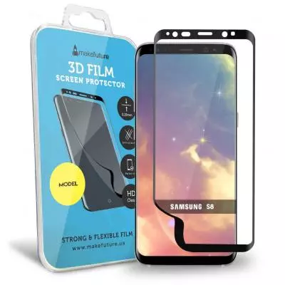 Пленка защитная MakeFuture для Samsung S8 Black 3D (MF3D-SS8B)