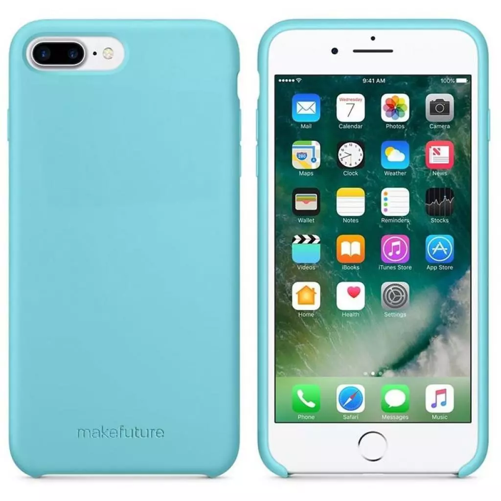 Чехол для моб. телефона MakeFuture Silicone Case Apple iPhone 8 Plus Light Blue (MCS-AI8PLB) - 3 Чехол для моб. телефона MakeFuture Silicone Case Apple iPhone 8 Plus Light Blue (MCS-AI8PLB) - 3