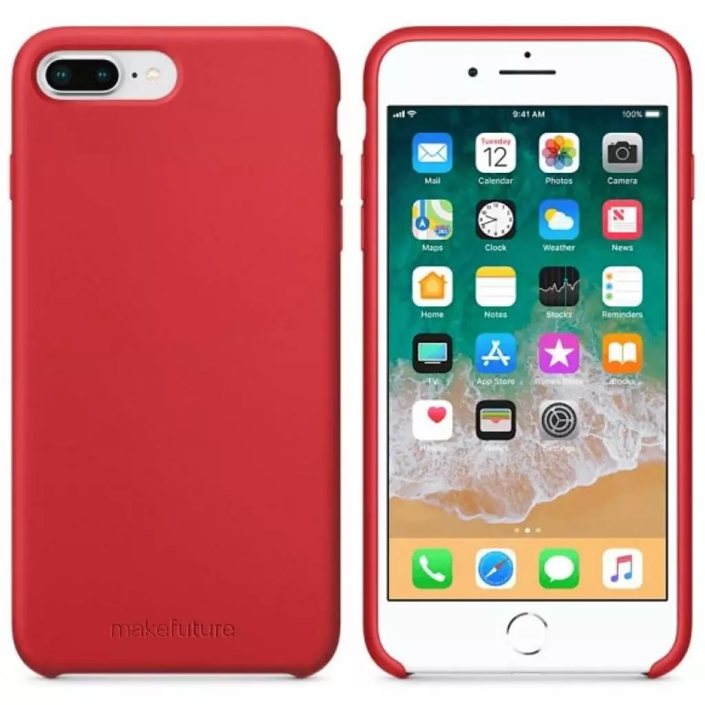 Чехол для моб. телефона MakeFuture Silicone Case Apple iPhone 8 Plus Red (MCS-AI8PRD) - 3 Чехол для моб. телефона MakeFuture Silicone Case Apple iPhone 8 Plus Red (MCS-AI8PRD) - 3
