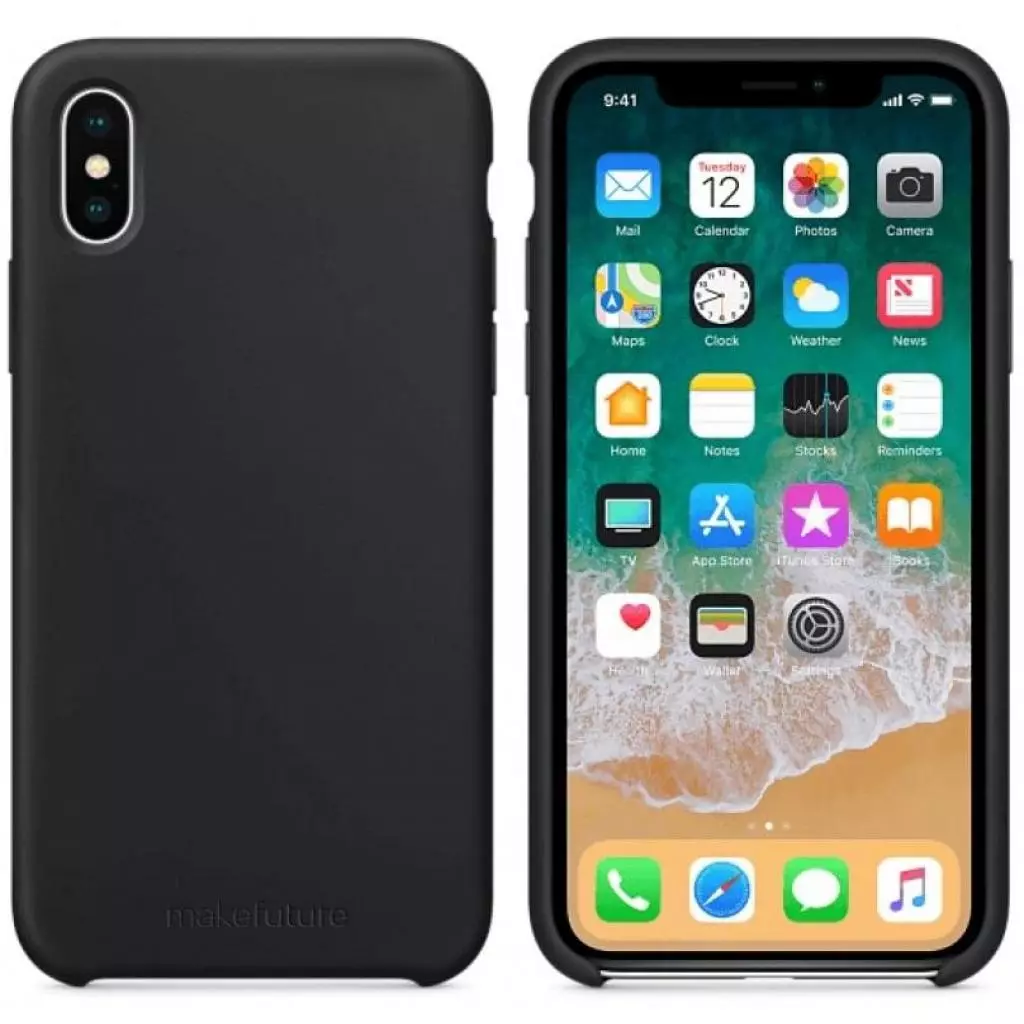 Чехол для моб. телефона MakeFuture Silicone Case Apple iPhone X Black (MCS-AIXBK) - 3 Чехол для моб. телефона MakeFuture Silicone Case Apple iPhone X Black (MCS-AIXBK) - 3