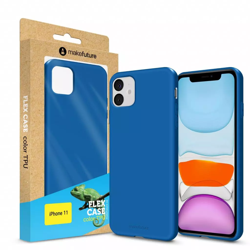Чехол для моб. телефона MakeFuture Flex Case (Soft-touch TPU) Apple iPhone 11 Blue (MCF-AI11BL)