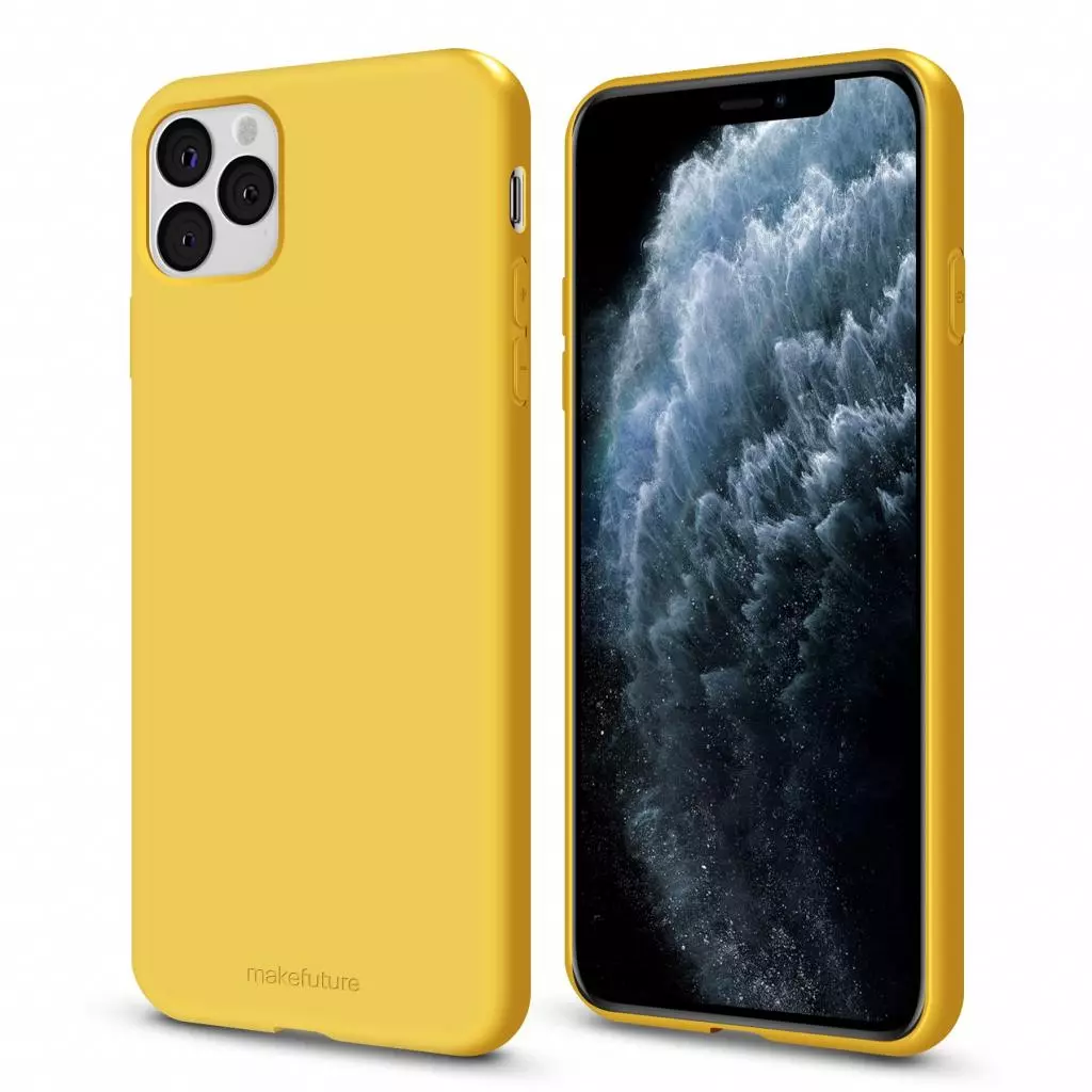 Чехол для моб. телефона MakeFuture Flex Case (Soft-touch TPU) Apple iPhone 11 Pro Max Yellow (MCF-AI11PMYE) - 1 Чехол для моб. телефона MakeFuture Flex Case (Soft-touch TPU) Apple iPhone 11 Pro Max Yellow (MCF-AI11PMYE) - 1