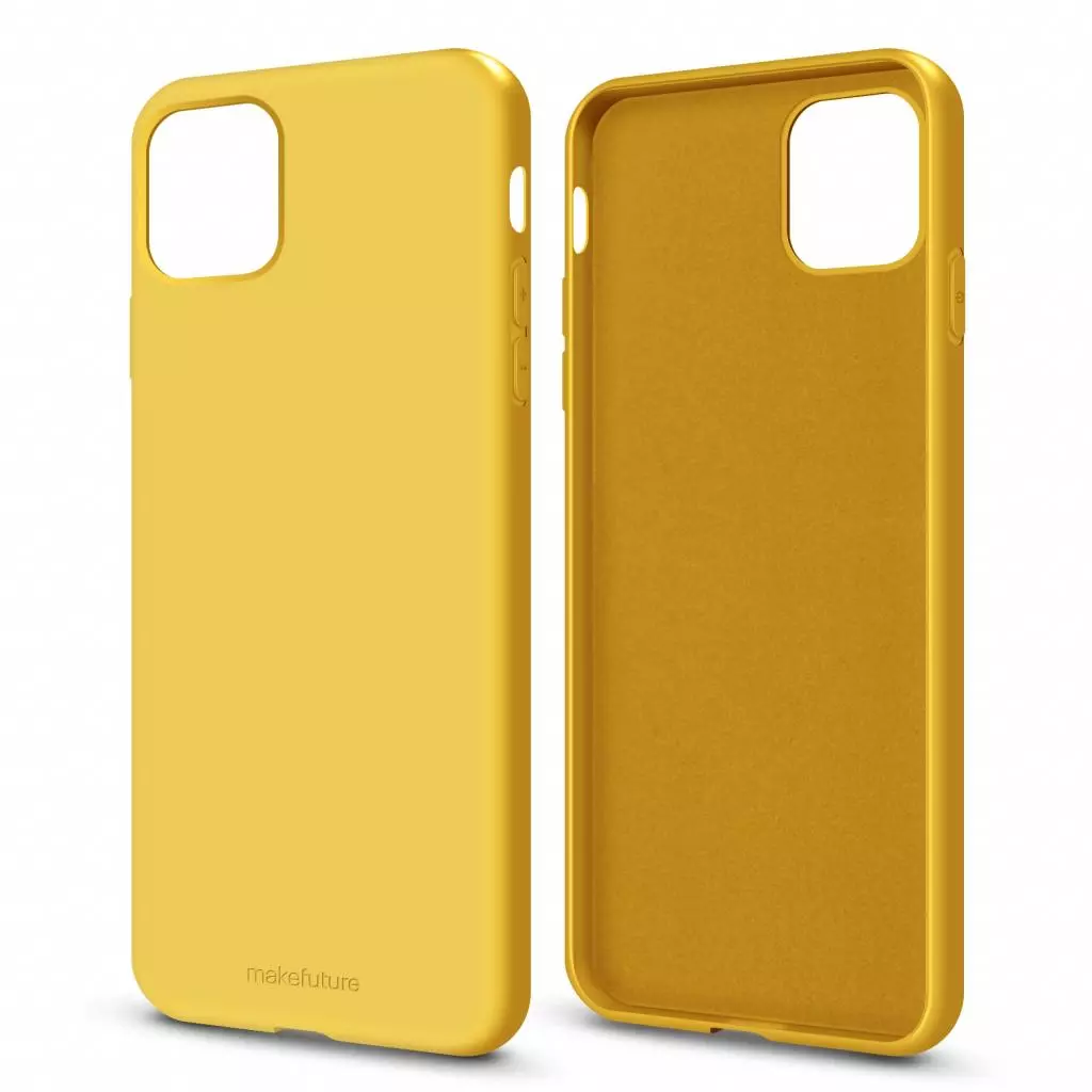 Чехол для моб. телефона MakeFuture Flex Case (Soft-touch TPU) Apple iPhone 11 Pro Max Yellow (MCF-AI11PMYE) - 2 Чехол для моб. телефона MakeFuture Flex Case (Soft-touch TPU) Apple iPhone 11 Pro Max Yellow (MCF-AI11PMYE) - 2