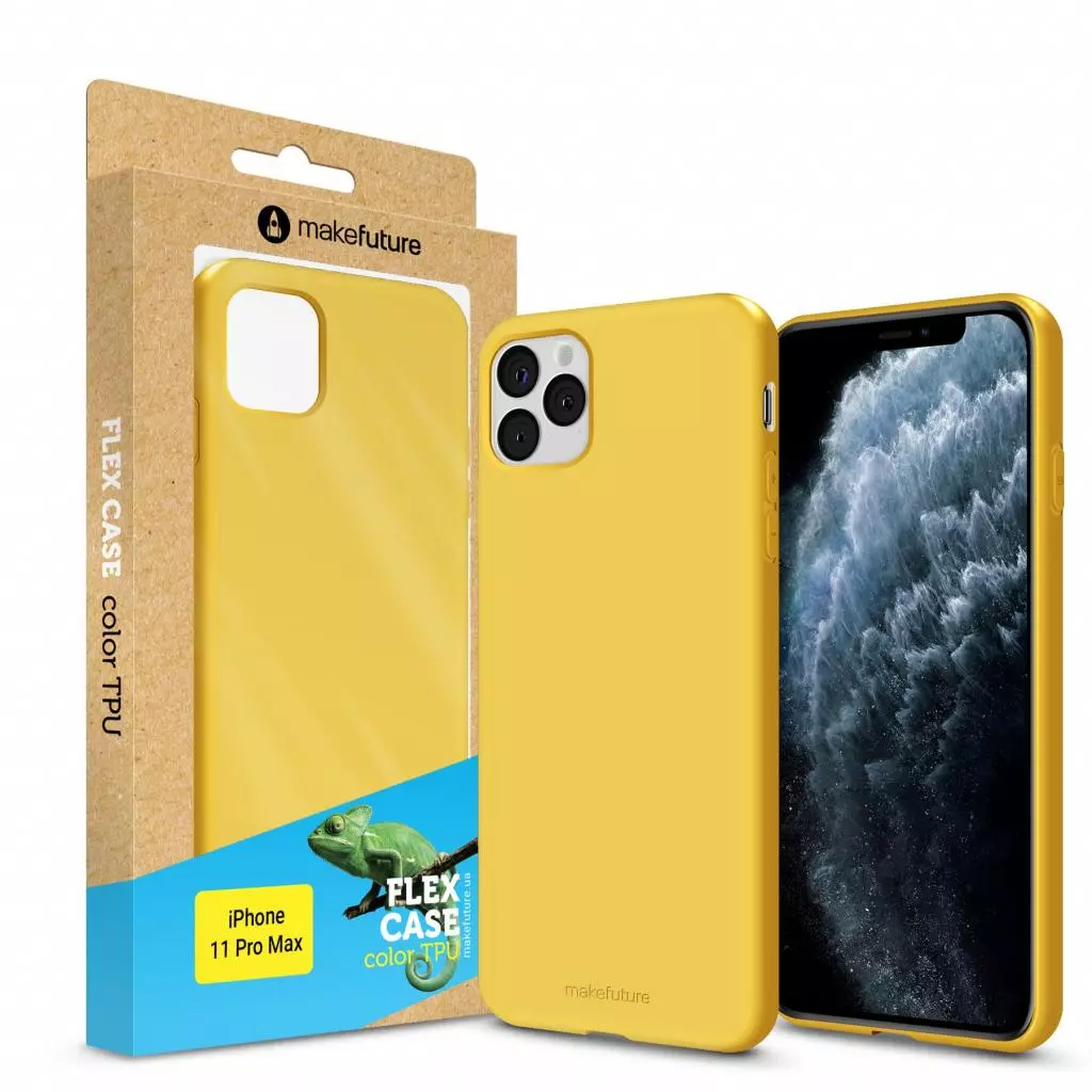 Чехол для моб. телефона MakeFuture Flex Case (Soft-touch TPU) Apple iPhone 11 Pro Max Yellow (MCF-AI11PMYE)
