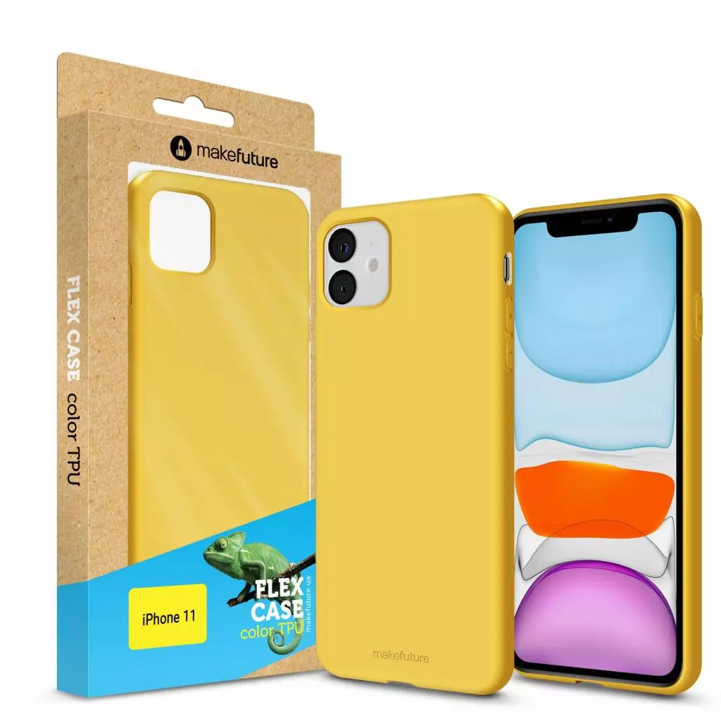 Чехол для моб. телефона MakeFuture Flex Case (Soft-touch TPU) Apple iPhone 11 Yellow (MCF-AI11YE)