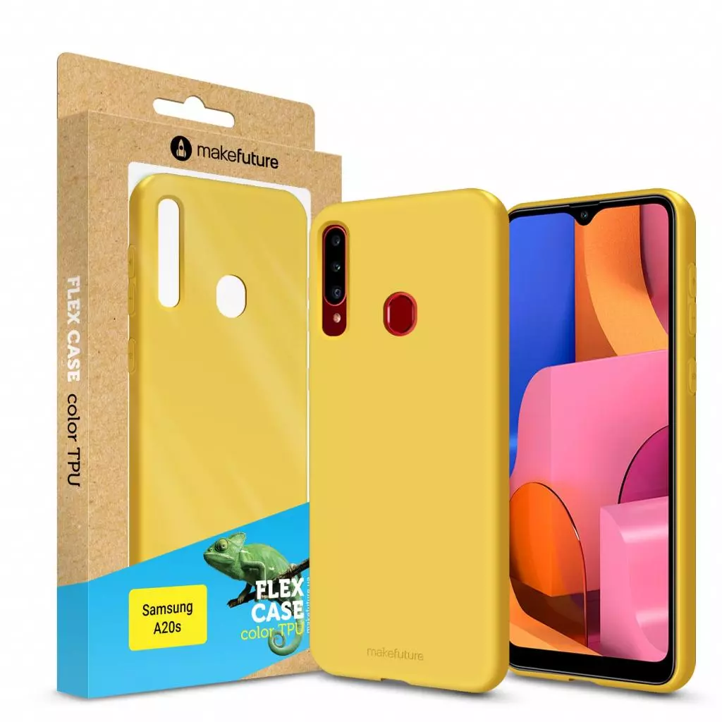 Чехол для моб. телефона MakeFuture Flex Case (Soft-touch TPU) Samsung A20s Yellow (MCF-SA20SYE)