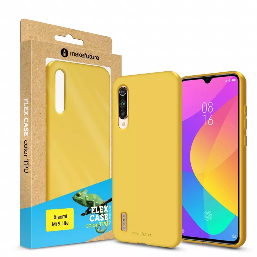 Чехол для моб. телефона MakeFuture Xiaomi Mi 9 Lite Flex (Soft-touch TPU) Yellow (MCF-XM9LYE)