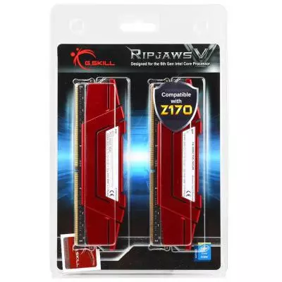 Модуль памяти для компьютера DDR4 16GB (2x8GB) 3000 MHz RipjawsV Red G.Skill (F4-3000C15D-16GVR) - 2 Модуль памяти для компьютера DDR4 16GB (2x8GB) 3000 MHz RipjawsV Red G.Skill (F4-3000C15D-16GVR) - 2